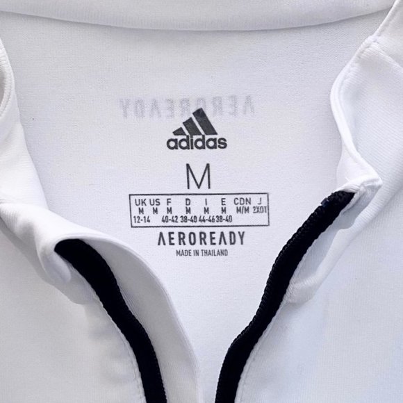 NWOT Adidas Club Mid-layer 1/4 Zip Long Sleeve Women - White, Black size M - Picture 9 of 11